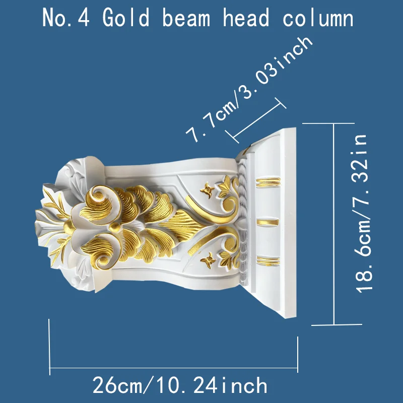 European door head decoration PU beam joist head column gypsum beam joist carved imitation gypsum Roman column capital arched do