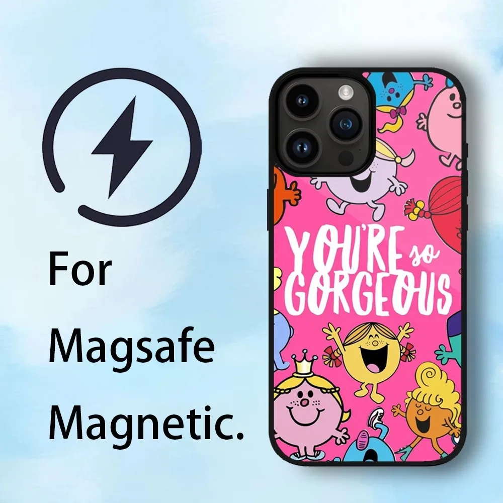 Cartoon Mr. Men Little Miss Phone Case For iPhone 11 12 13 14 15 Max Plus Phone Magnetic for Macsafe Cases Cover