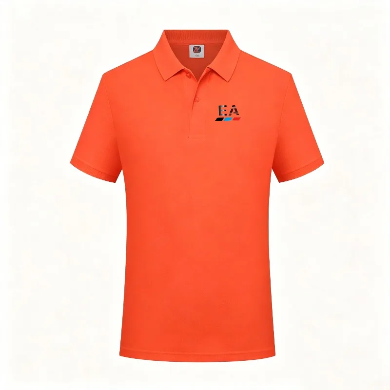 Summer Ice Silk Feel Graphic Printed Polo T-shirt Unisex Lapel Short Sleeve Lightweight Casual Work Daily Tops