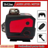 16 Lines Laser Level Meter 360° Vertical And Horizontal Cross Green Light Self-Leveling Horn Function Tool For Milwaukee battery