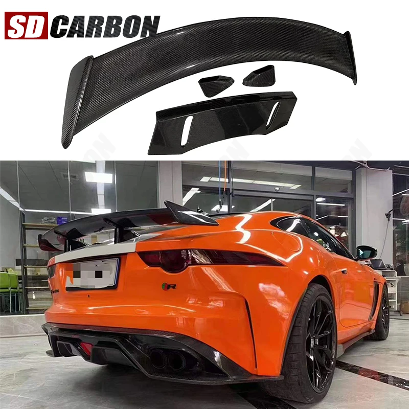 

Спойлер-антикрыло из высококачественного карбона в стиле SVR для Jaguar F-Type, накладка на задний багажник, автомобильные аксессуары