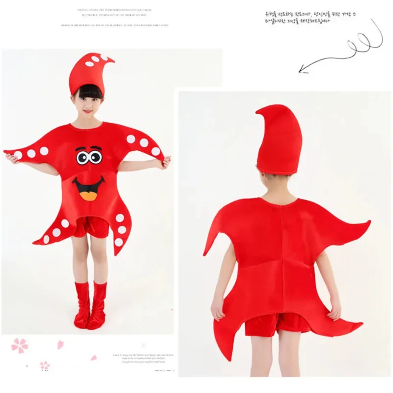 Kinder Halloween Geburtstags feier Cosplay Seestern Seestern Kostüm Kinder tanzen Kleidung Kleidung für Jungen Mädchen