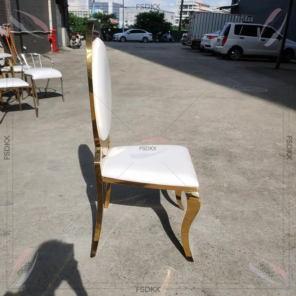 TOP Popular luxury gold metal stainless steel frame With Golen Mirror High Back leather high bar chair for counter dinning stool