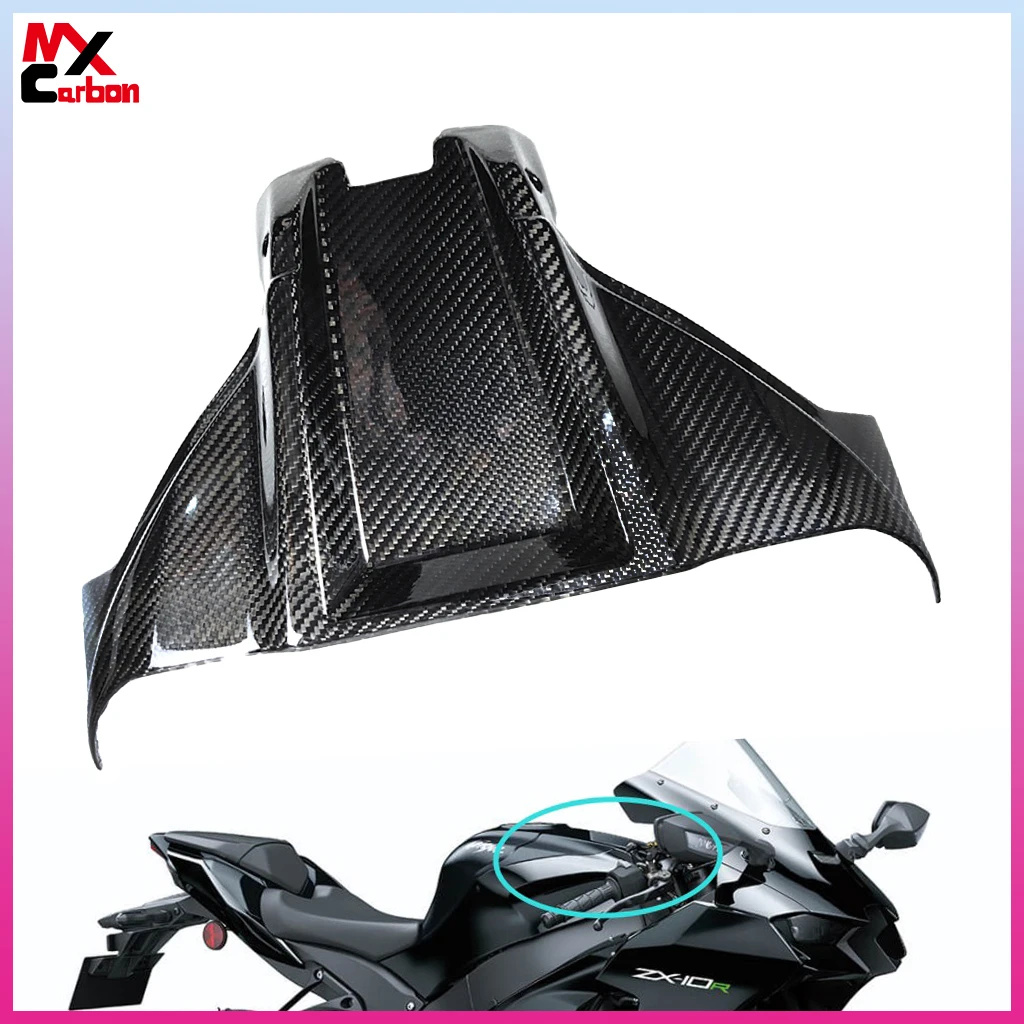 

Motorcycle Upper Tank Airbox Cover Fairing For Kawasaki ZX-10R 2011+ Full Carbon Fiber Front Tank Cover Accessories