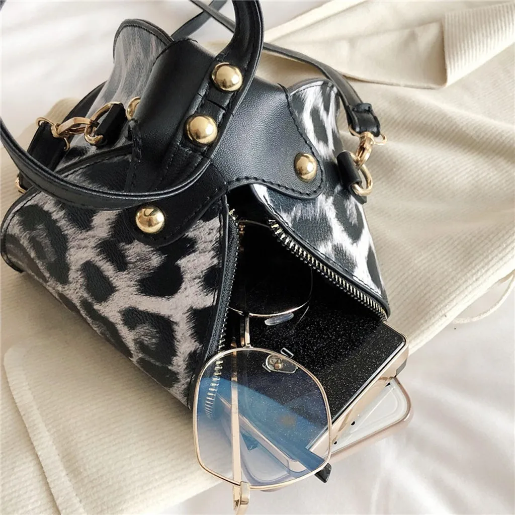 Leopard Print Woman Bag PU Leather Crossbody Bags Mini Girls Messenger Bags Female Shoulder Handbag Snake Skin Clutch Bag Purse