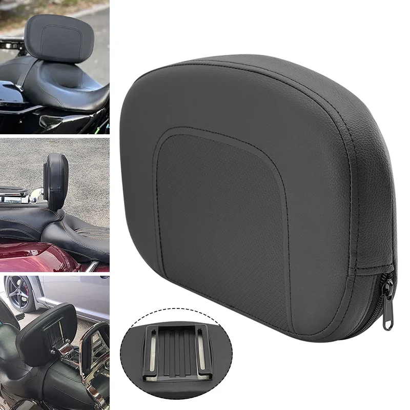 

Motorcycle Rear Passenger Backrest Sissy Bar Cushion Pad PU Leather For Harley Chopper Touring For Honda For Suzuki Universal