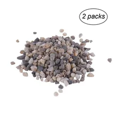 River Stones Pebbles Gravel: 2 Bags Polished Pebble Decorative Smooth Gravel Outdoor Decorative Stones for Aquarium Landscaping