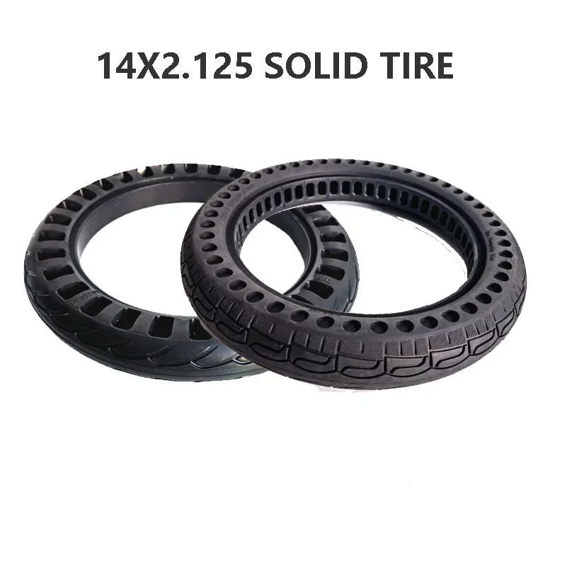 14-Inch electric bicycle air-free tire 14x2.125 (57-254) honeycomb solid anti-puncture