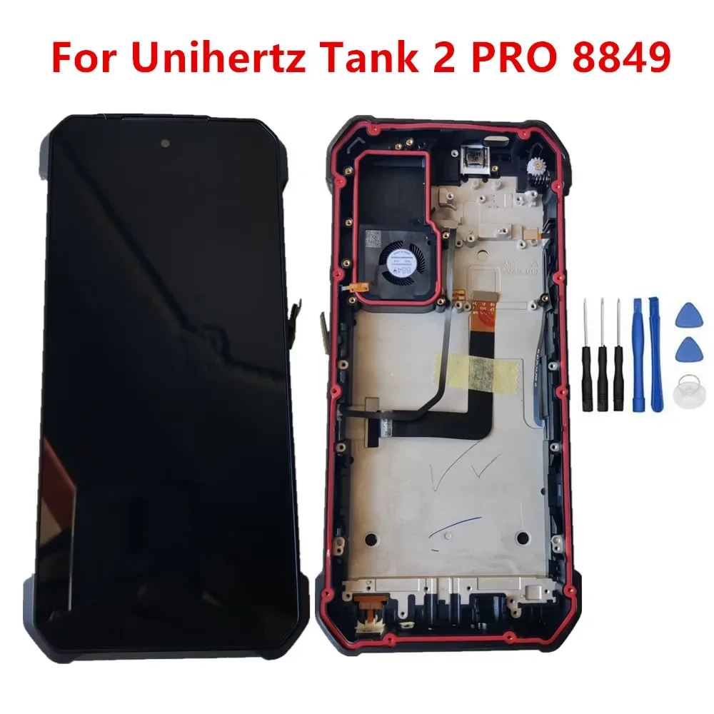 

Оригинальный Unihertz Tank 2 PRO 8849, ЖК-дисплей сотового телефона в сборе, дигитайзер с рамкой + сенсорный экран, стеклянная панель