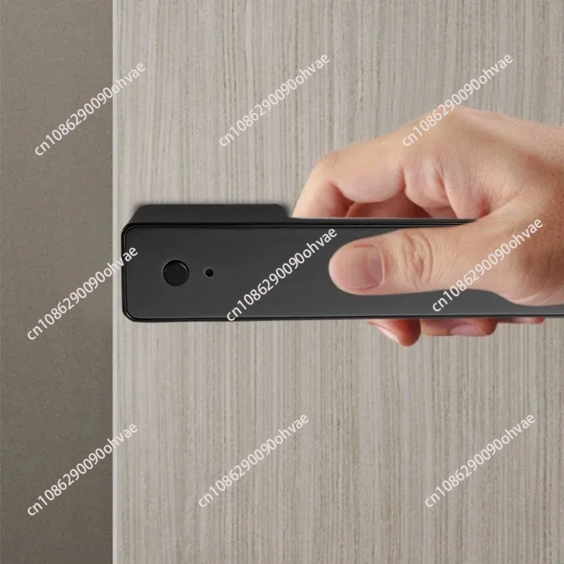 Indoor wooden door fingerprint lock minimalist bedroom ecological door office password home magnetic mute