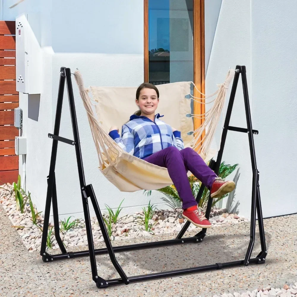 3 in 1 Hammock with Stand, Outdoor Hammock Swing Chair with Portable Heavy Duty Stand, 3 Modes Hammock Stand 480 lbs Weight