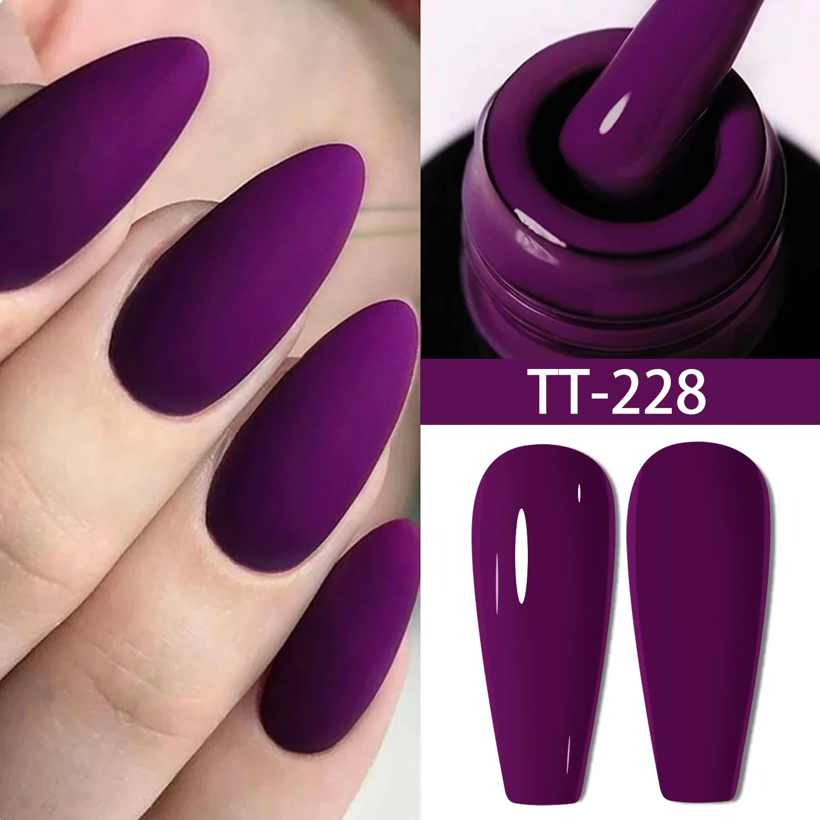 TARTU 8 ml Gel-Nagellack, Rose, Rosa, Rot, Grau, Burgunderrot, Nails Art Soak Off UV/LED-Maniküre, semi-permanenter Gel-Nagellack