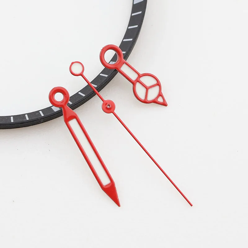 

Red NH35 Watch hands Mercedes Benz with Glow Hands Watch Accessory for Seiko Mod Kit Automatic Mens Wristwatch Replacement Parts