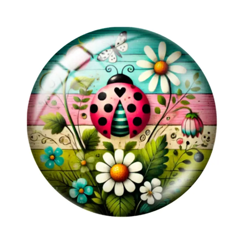 Whimsical Ladybird for making jewelry 10pcs12mm/14mm/16mm/18mm/25mm Cabochon Demo Flat Back Making findings view 3