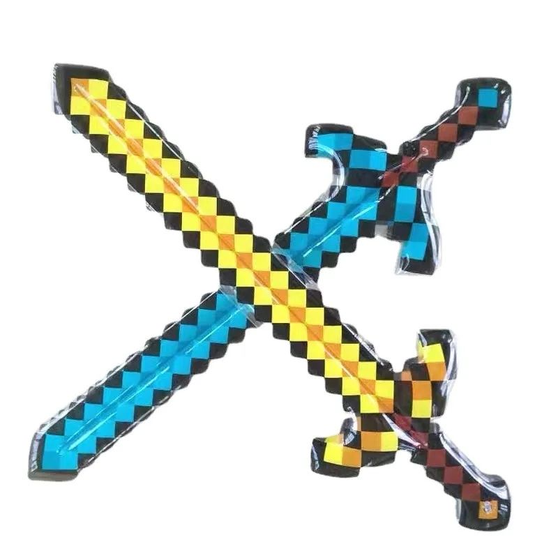 Opblaasbare wapens - Pixel Diamond Swords, houwonden, hatchets, assen, drieten Kinderspeelgoed Verjaardagscadeau Ballon ﻿