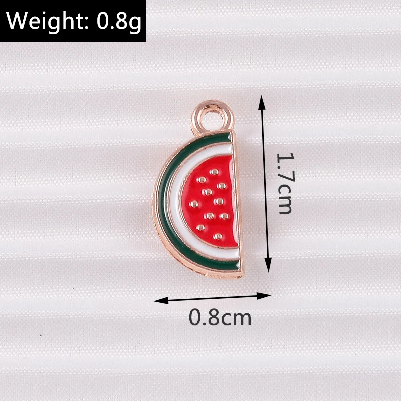 10 teile/los Mix Nette Emaille Obst Apfel Kirsche Ananas Traube Charms für Schmuck Machen Frauen Ohrringe Anhänger Halsketten Geschenke – Detail 36