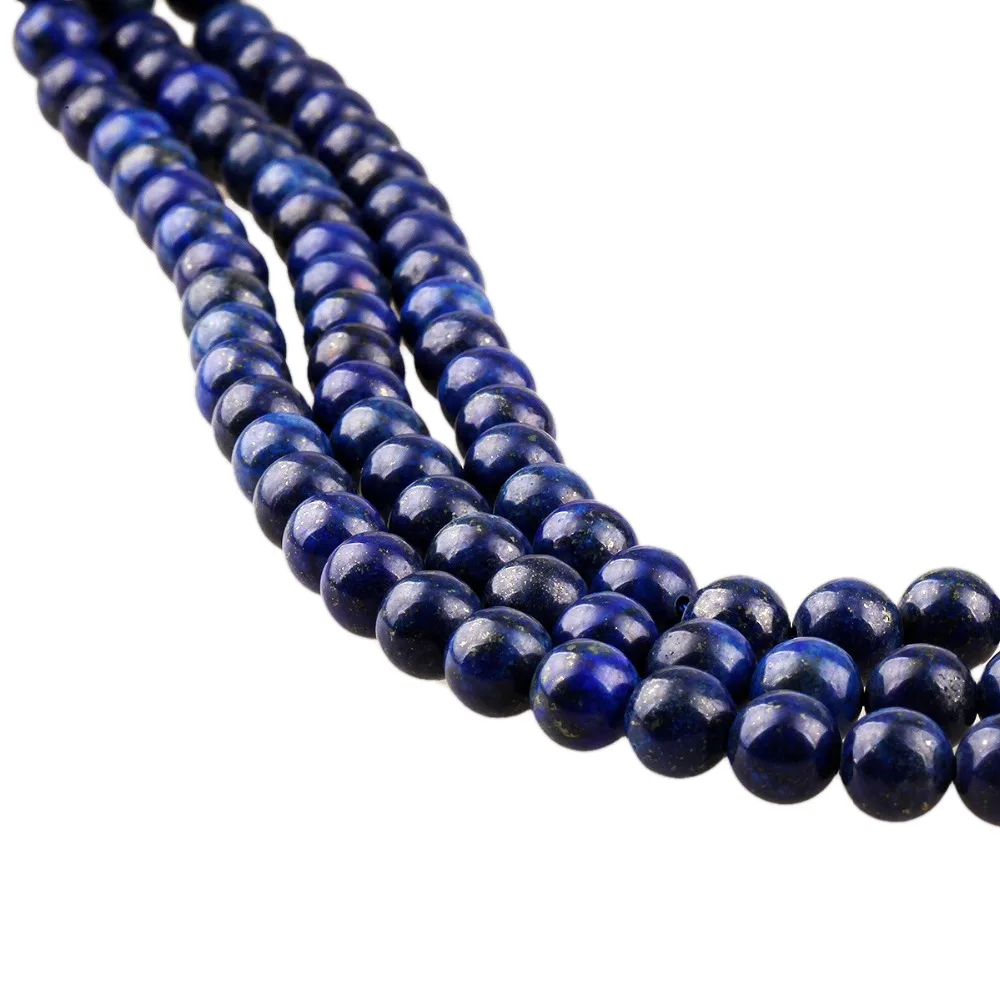 

Lapis Lazuli Natural Gem Stone Round Loose Bead Stone For Bracelet Jewelry Accessories 6/8/10/12mm 15''