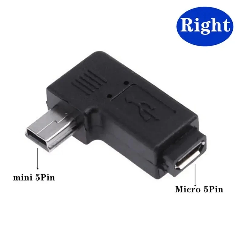 90 ° Elbow USB Mini Micro 5P Male To Female Adapter USB Mini 5P Micro 5P Extended Adapter USB Head