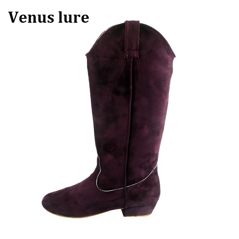 

Танцевальные сапоги Venus Lure без молнии, на танкетке 3 см, с замшевой подошвой, фиолетовые, из искусственной замши, женские, для танцев, теплые, для помещений