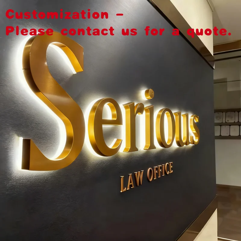 custom.Custom Led Backlit Illuminated 3D Metal Shop Sign Board Store Office Led Signage Company Wall Outdoor Displ