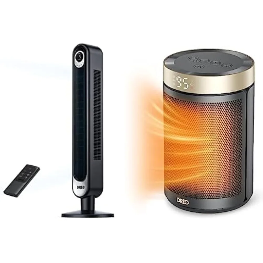 

Bedroom & Home Office Dreo Space Heaters for Indoor Use, Thermostat, 1-12H Timer, 1500W PTC Ceramic Fast Safety Heat