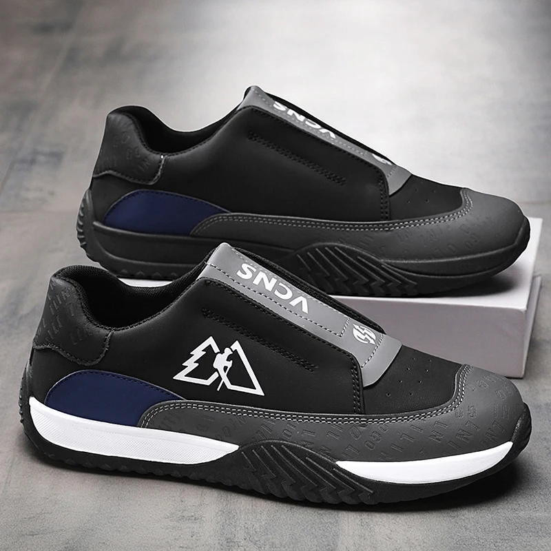 

Модные мужские прогулочные кроссовки, удобная повседневная обувь без шнуровки, уличная нескользящая спортивная обувь, дышащая легкая обувь для ленивых