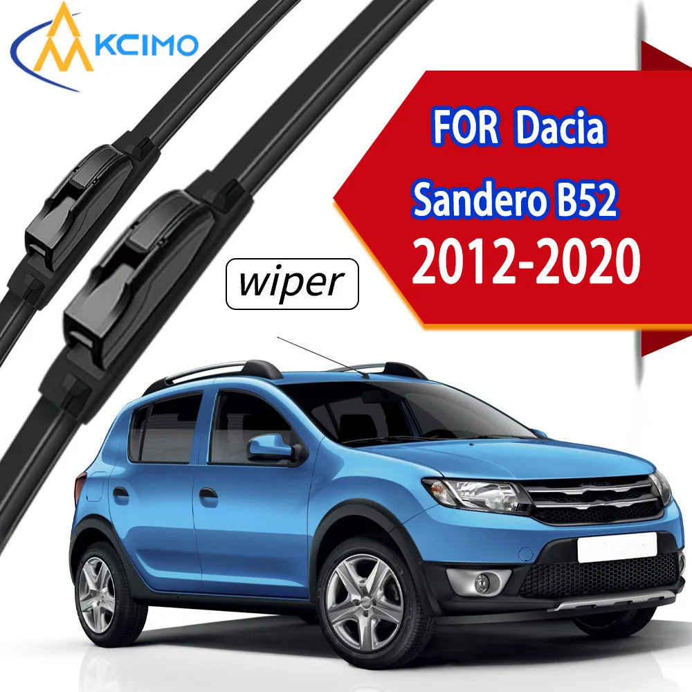 

Durable Rubber Wiper Blades for Dacia Sandero B52 2012-2020 Front Windscreen Replacement Parts