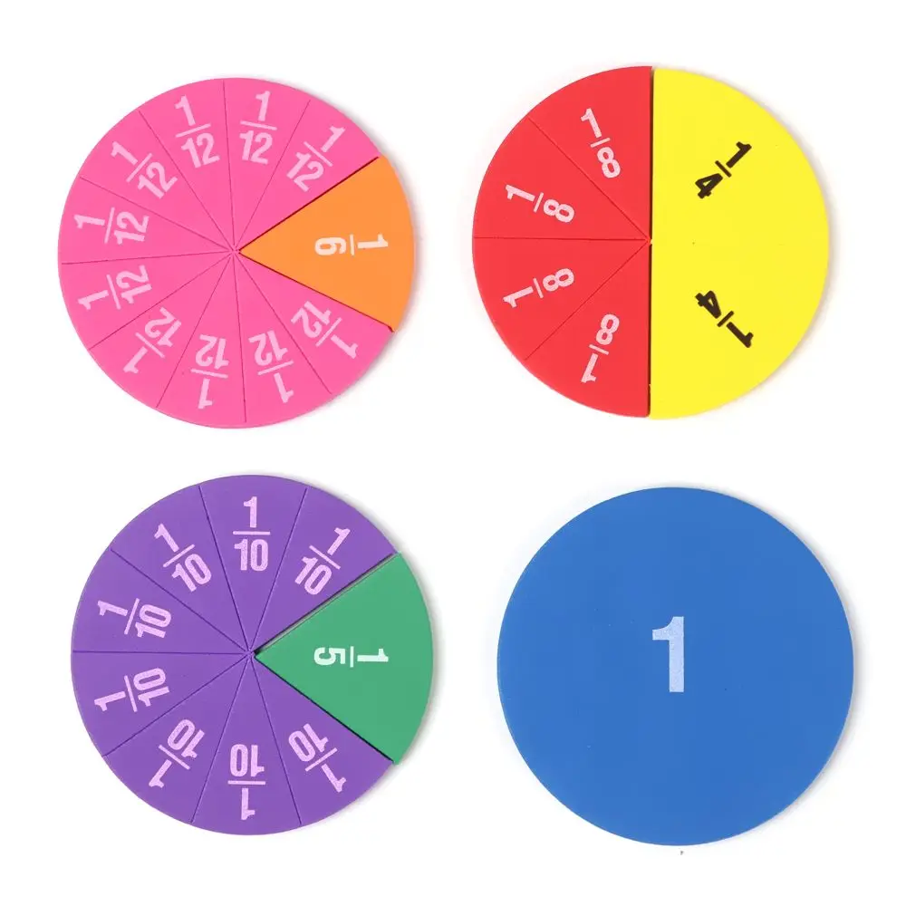 Round Teaching Aids Montessori Student Teaching Tools Fraction Addition And Subtraction Instrument Score Question Demonstrator