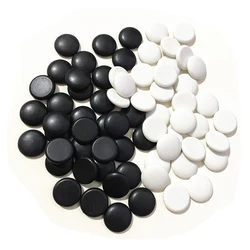70 Stuks Diameter 18Mm Plastic Go Set Multifunctionele Spel Stukken Zwart-wit Schaakstukken