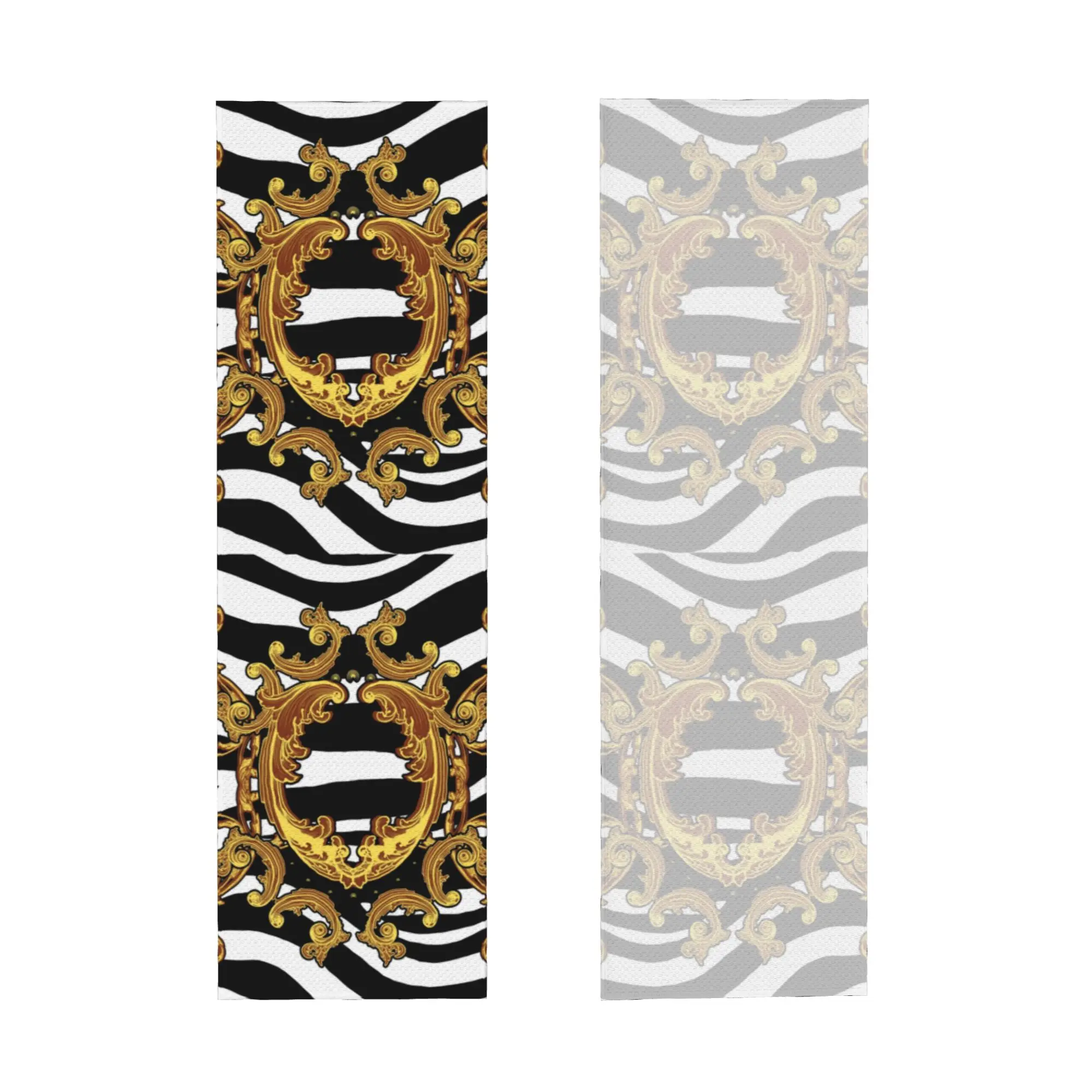 Baroque Black Towel Quick Dry Geometric Patterns Super Soft For Training Towels