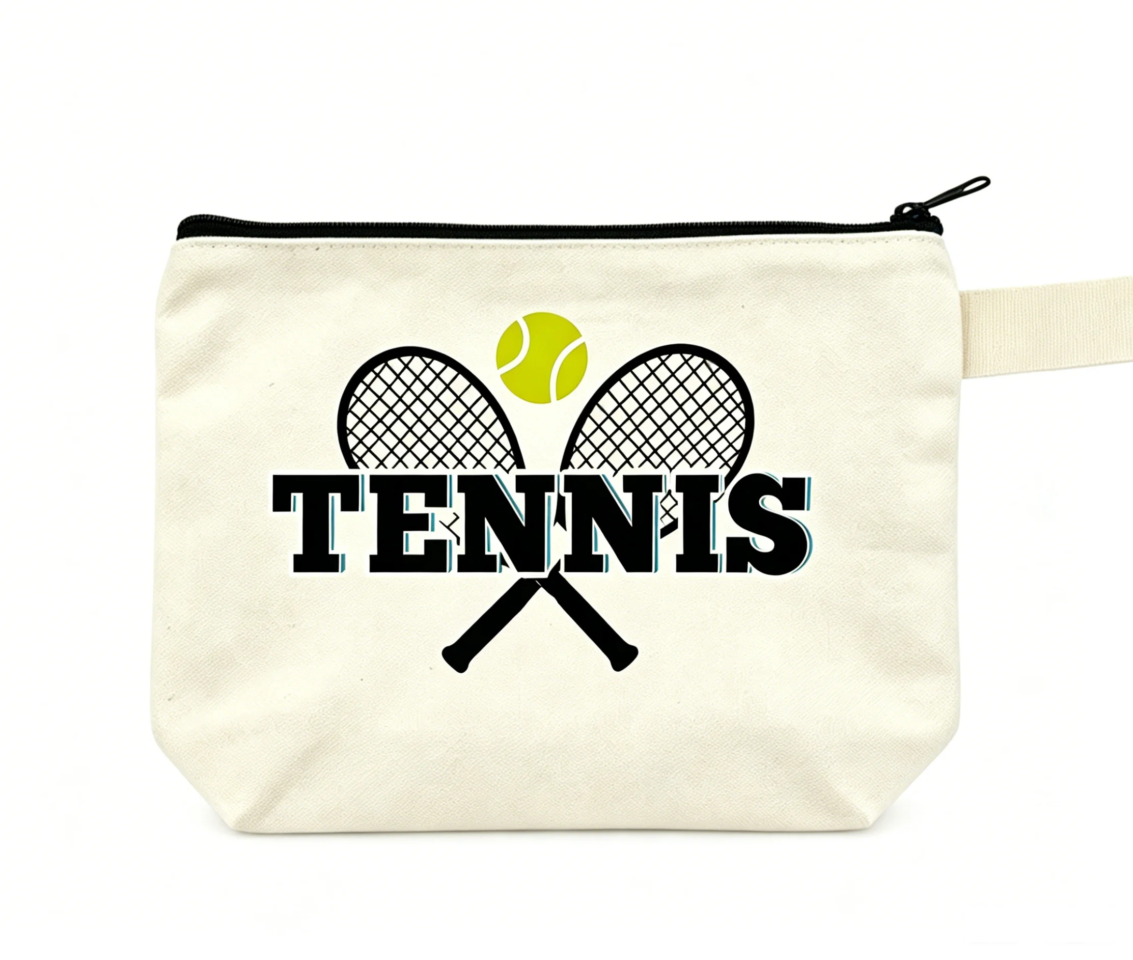 Wallet Tennis-Themed Makeup Bag Gift for Tennis Enthusiasts Lightweight Foldable Travel Cosmetic Pouch  Women Travel Storage Bag