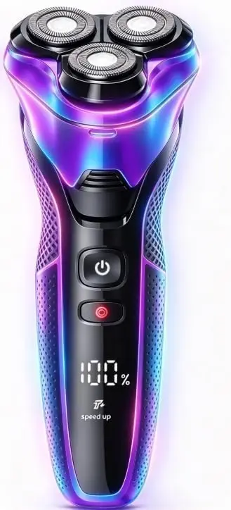Electric Shaver with a Vibrant Purple Exterior