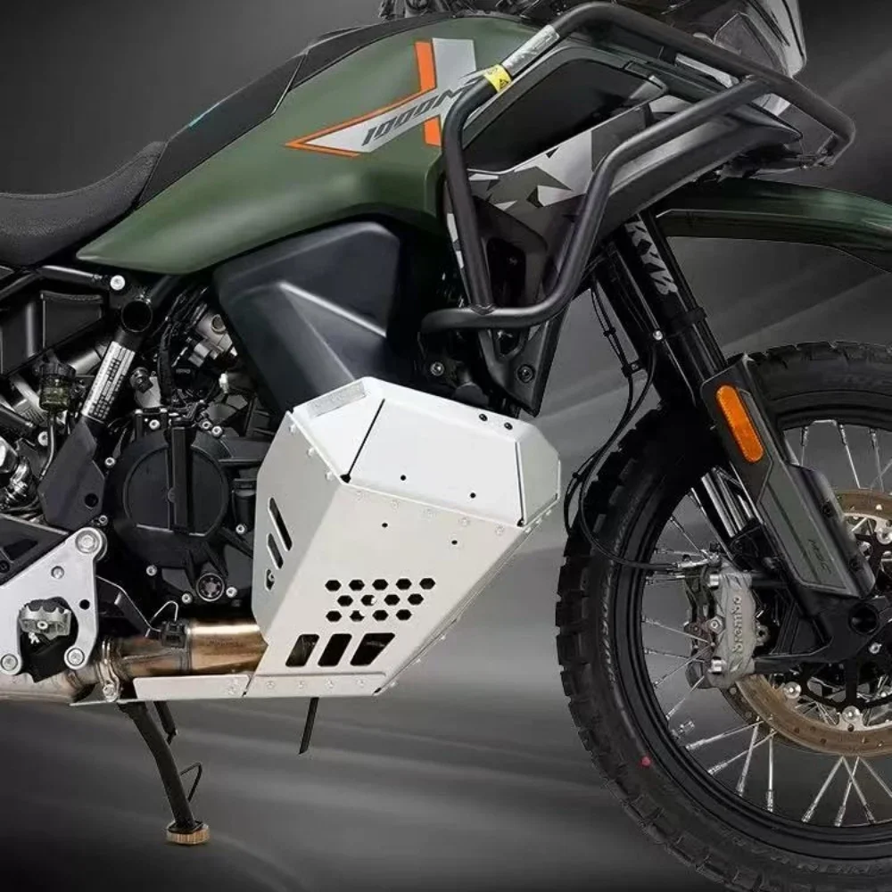 Motorcycle accessories: Engine guard, armor plating, chassis skid plate, skid plate protector for 800MTX and 1000MTX models.