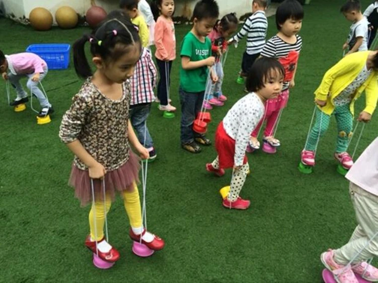 Kindergarten stilt children's balance sensory integration training equipment, toys, outdoor sports, Takahashi smiley stilts