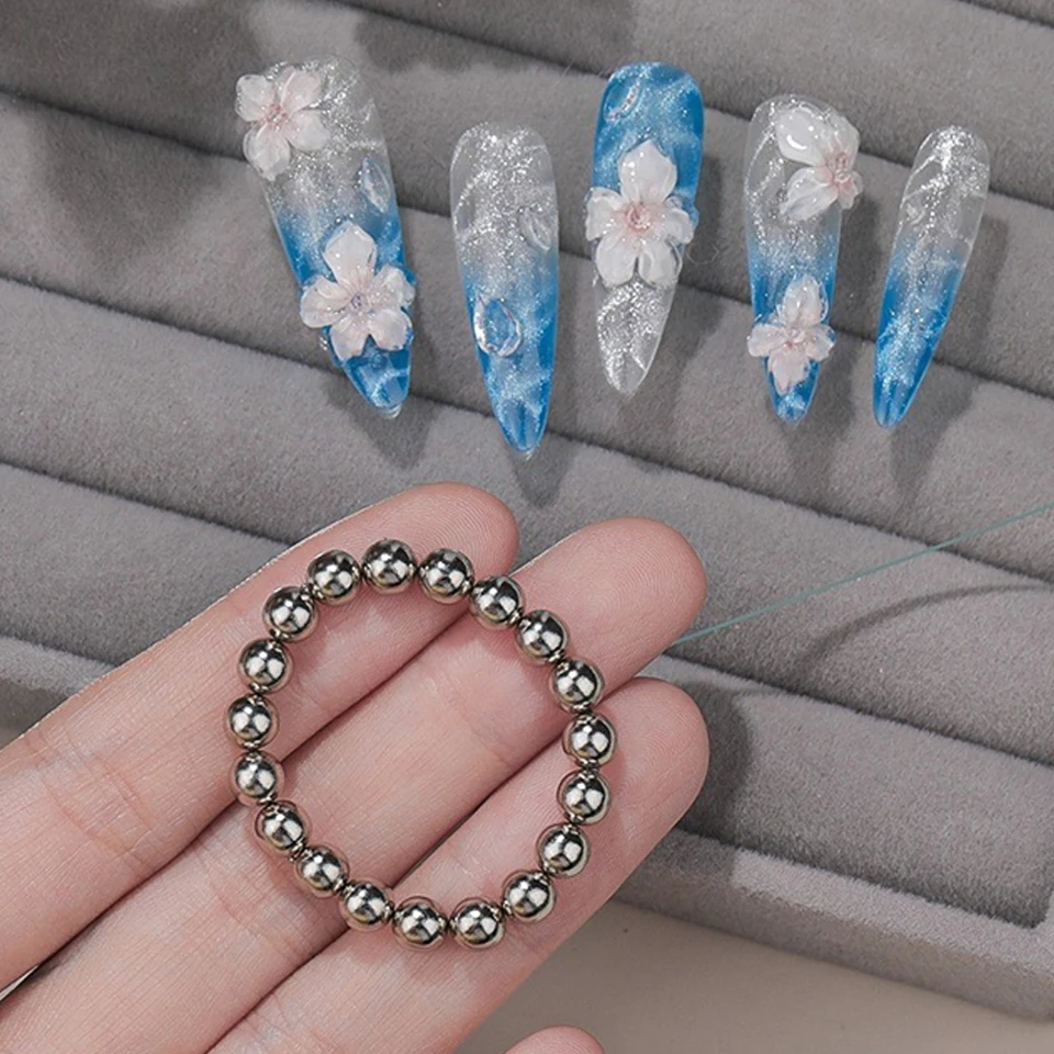 20 Piezas Imanes Redondos para Uñas 5mm para Efecto Agua Ondulada/Ojo de Gato Bolas Magnéticas Gel Polish Herramientas de Manicura DIY *&1 5