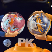 3D Puzzle Ball Maze Toy Children Challenge Obstacle Game Labyrinth Ball 3D Maze Montessori Puzzle Balance Traine Clearance Game