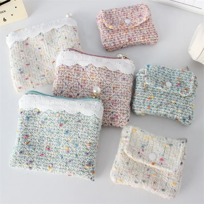 Small Fresh Wallet, Exquisite ID Bag, Mini Lipstick Makeup Bag, Bluetooth Earphone Storage Bag, Handbag