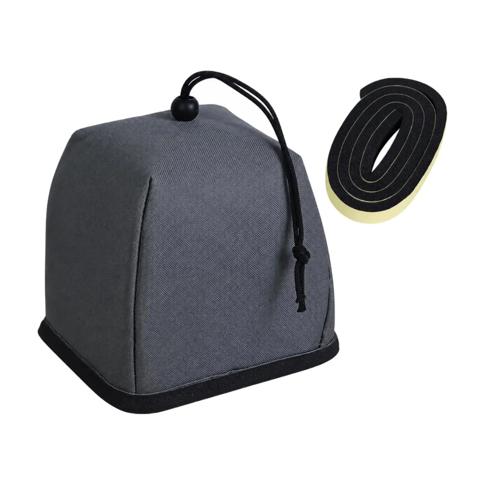 Frost Proof Outdoor Faucet Cover Insulated Gray Oxford Sleeve for Garden Hose Spigot Winter Protector with Drawstring Seal