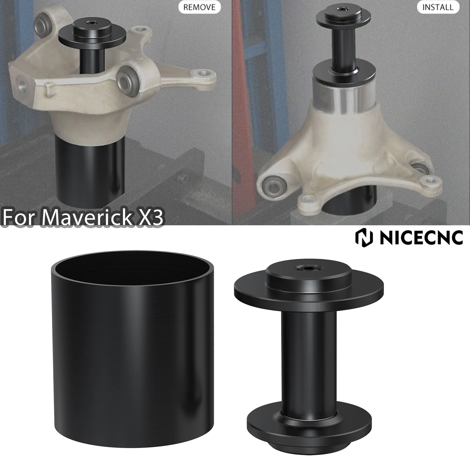 

Пресс-инструмент для установки подшипника колеса NICECNC для Can-Am Maverick X3 Max R RR Turbo DPS XRS XMR 4x4 2018-2019 аксессуары UTV