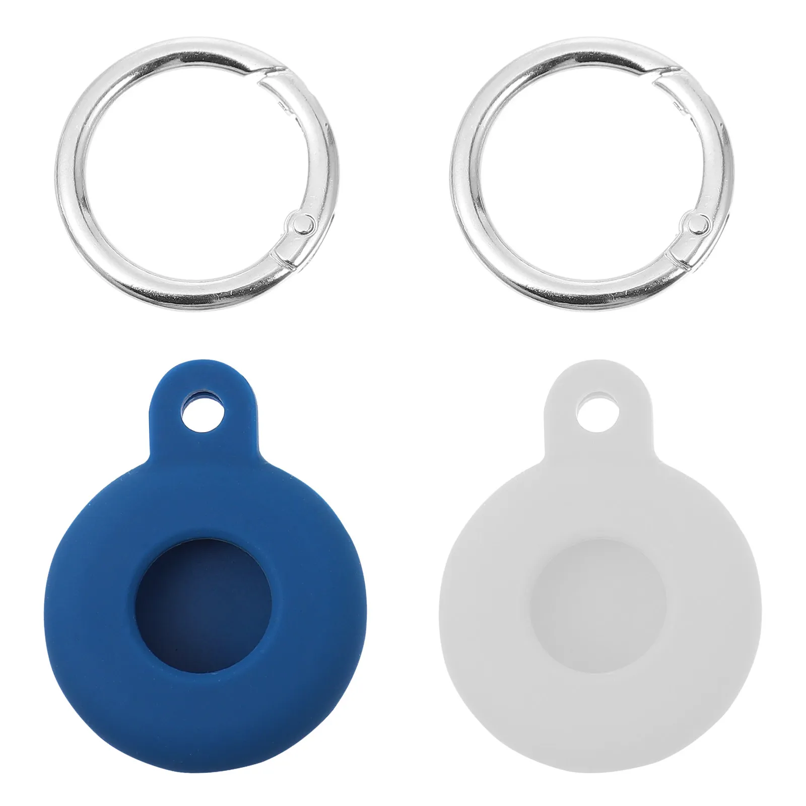 

2Pcs Silicone Cover for Item Finder Smart Tracer Devices with Keyring Comprehensive Protection Scratch Resistant