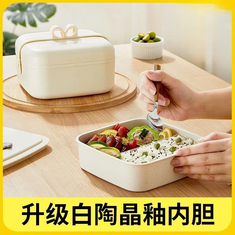 portable Electric lunch box thermal insulation constant temperature heating meal artifact bento box for office workers with rice