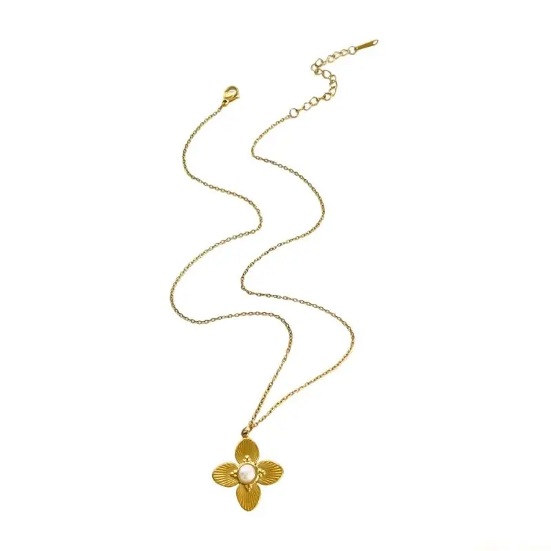 31BF Dainty Butterfly Flower Chain Jewelry Adjustable Clavicle Chain For All Outfits