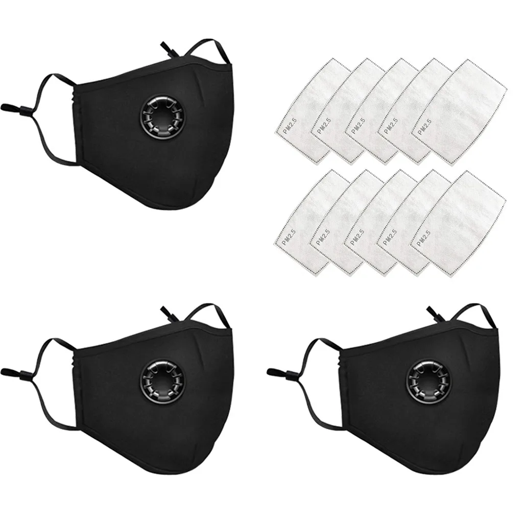 Mask Filter Breathable Face Mask Hot Sal Valv Design Respirator Bestseller Reusable Pm2.5 Filter Cover Protection Black 2026 T1