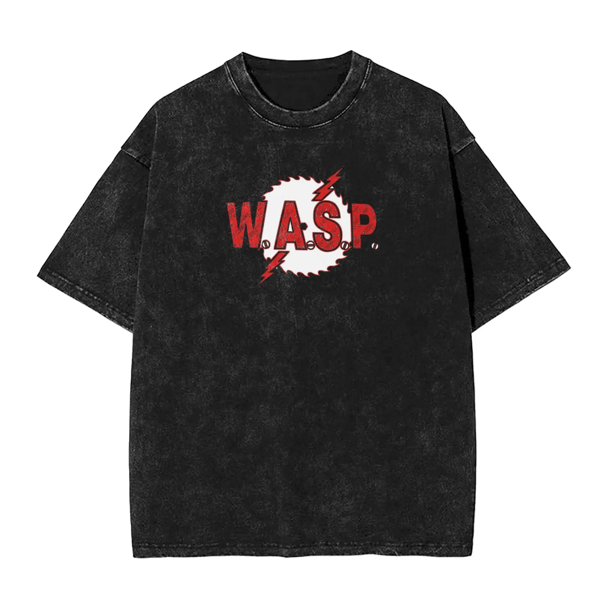 

Vintage Washed T-Shirt WASP Rock Band Cotton T Shirts Fashion Tee Shirt for Mens Beach Aesthetic Casual Tops