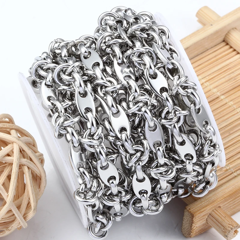 

1Meter Stainless Steel Knot Big Chain for Needlework DIY Jewelry Making Supplies HipHop Handmade Bracelets Necklaces Accessories