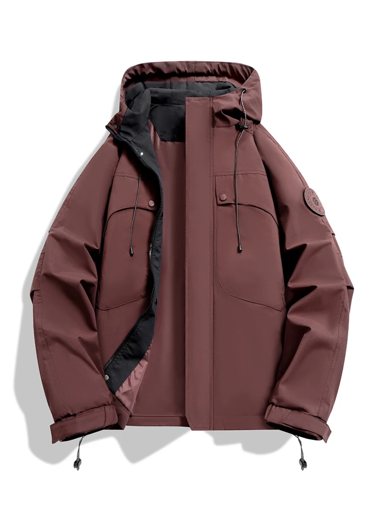Autumn Waterproof Hiking Jacket Male Hooded Hunting Running Trekking Fishing Jackets Men Outdoor Ride Climbing Windbreaker Coats