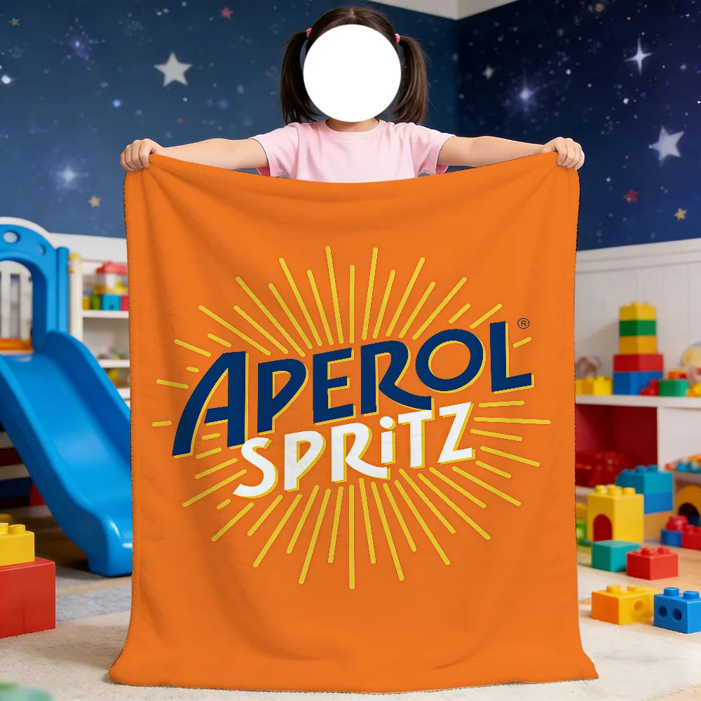 Manta A-AAperol Sprit, suave y cómoda, para picnic, cama, sofá, hogar, dormitorio, acogedora, cálida y cómoda