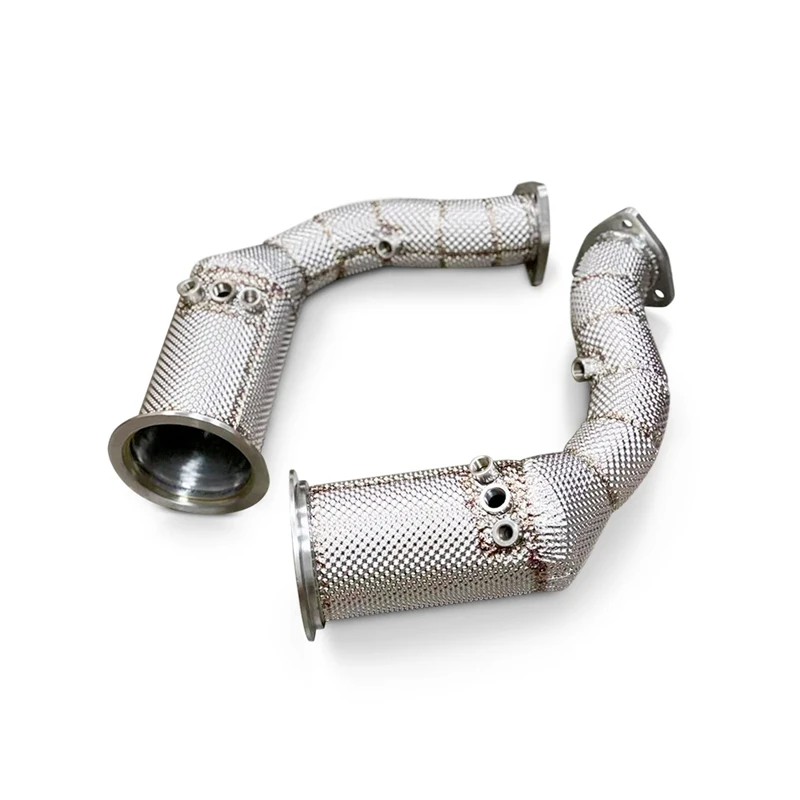 

Factory custom Audi SQ8 4.0T 2021-2024high performance with heat shield downpipe racing stainless steel with catalytic converter