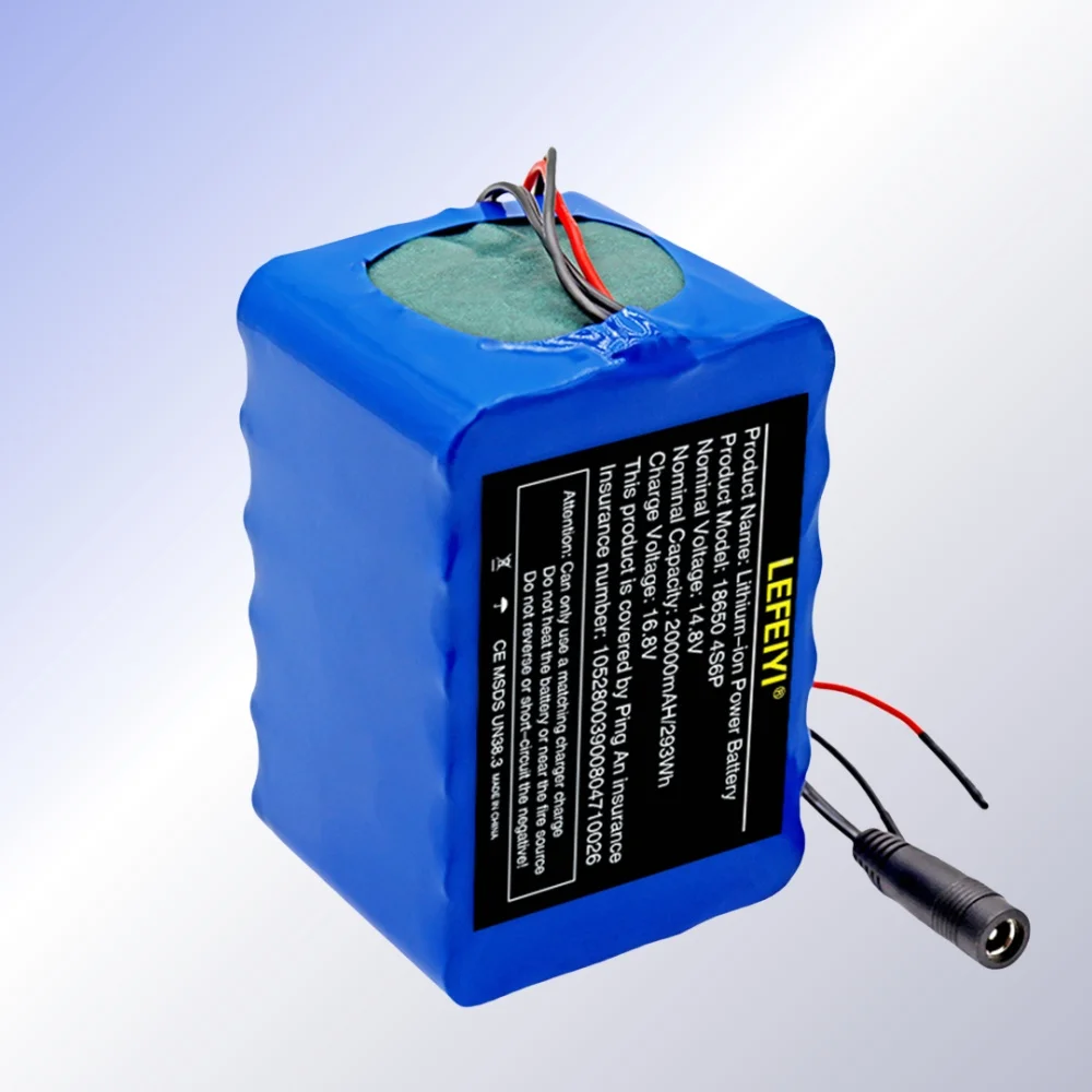 14.8V/16.8V 4S6P 20000mAh Rechargeable Lithium-ion Battery with Built-in BMS for Night Fishing Light Heater Backup Batteri