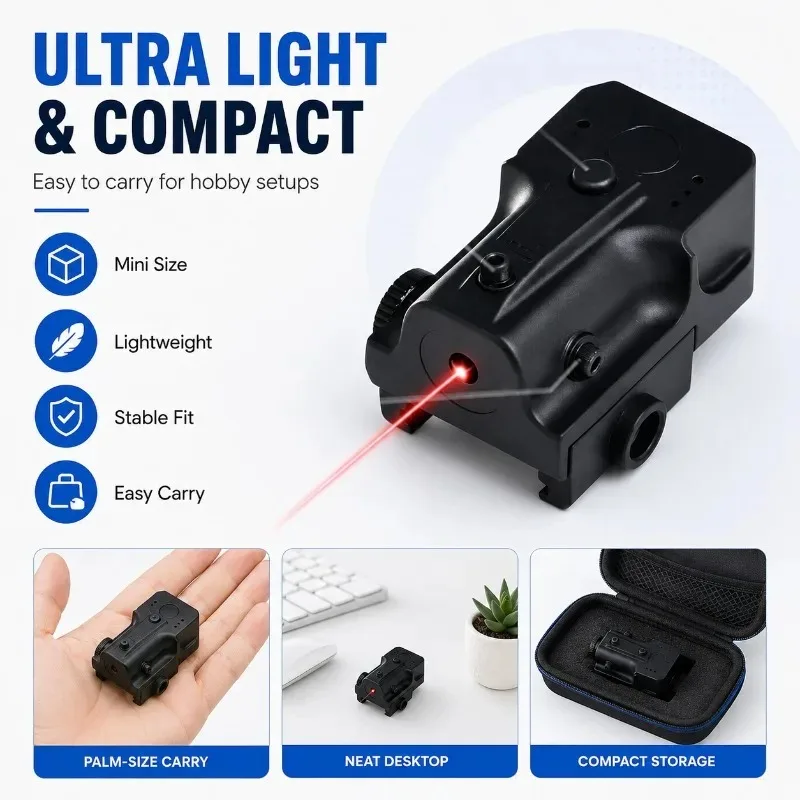 Integrated‑Molding Mini Red‑Light Indicator Kit, Anti‑Loose Fast‑Lock Decor Unit for Hobby‑Model Modification